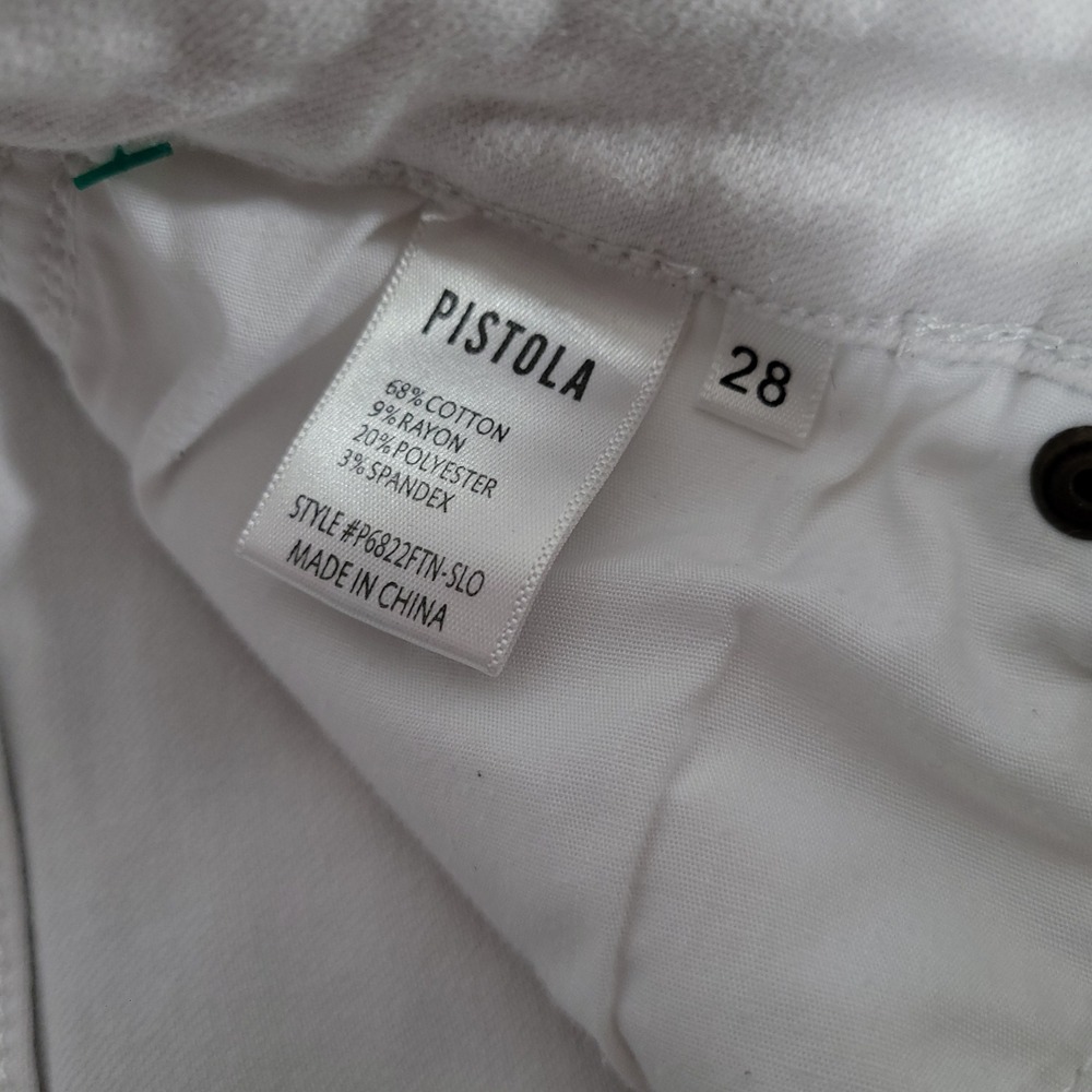 Pistola Los Angeles Denim White Jeans Size 28 Women's - Picture 6 of 7
